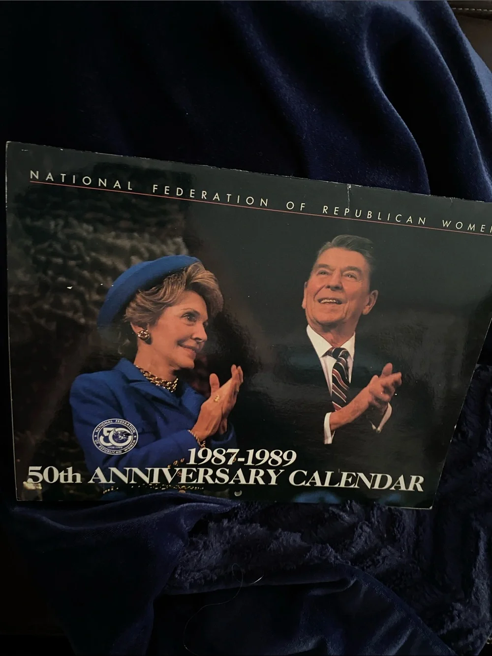 Unused Vintage 1987-1989 Reagan 50th Anniversary of Republican Women Calendar